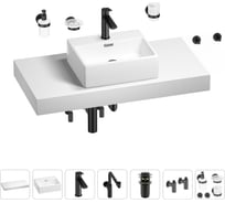 Комплект мебели для ванной комнаты с раковиной Wellsee Genuine Tree 201018372