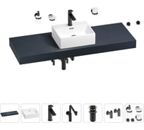 Комплект мебели для ванной комнаты Wellsee Genuine Tree с раковиной 201018462