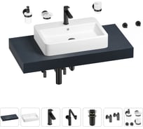 Комплект мебели для ванной комнаты с раковиной Wellsee Genuine Tree 201018102