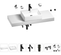 Комплект мебели для ванной комнаты Wellsee Genuine Tree с раковиной 201018672