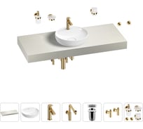 Комплект мебели для ванной комнаты с раковиной Wellsee Genuine Tree 201016713