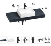 Комплект мебели для ванной комнаты с раковиной Wellsee Genuine Tree 201018642