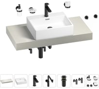 Комплект мебели для ванной комнаты с раковиной Wellsee Genuine Tree 201018572