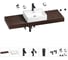 Комплект мебели для ванной комнаты с раковиной Wellsee Genuine Tree 201018722 1
