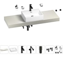 Комплект мебели для ванной комнаты с раковиной Wellsee Genuine Tree 201018692