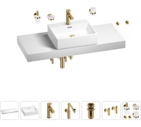 Комплект мебели для ванной комнаты Wellsee Genuine Tree с раковиной 201018673