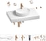 Комплект мебели для ванной комнаты с раковиной Wellsee Genuine Tree 201016634 1