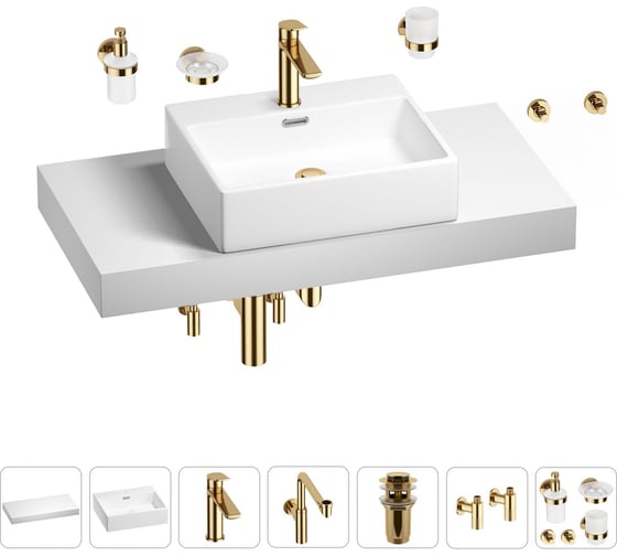 Комплект мебели для ванной комнаты с раковиной Wellsee Genuine Tree 201018613 1