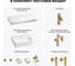 Комплект мебели для ванной комнаты с раковиной Wellsee Genuine Tree 201018613 8