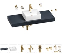 Комплект мебели для ванной комнаты с раковиной Wellsee Genuine Tree 201018403