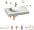 Комплект мебели для ванной комнаты с раковиной Wellsee Genuine Tree 201016594 1