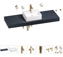 Комплект мебели для ванной комнаты Wellsee Genuine Tree с раковиной 201018463