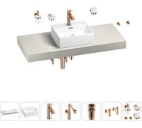 Комплект мебели для ванной комнаты с раковиной Wellsee Genuine Tree 201018394