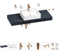 Комплект мебели для ванной комнаты с раковиной Wellsee Genuine Tree 201018644