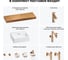 Комплект мебели для ванной комнаты с раковиной Wellsee Genuine Tree 201018474 8