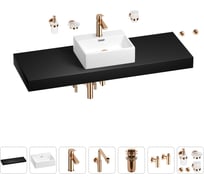 Комплект мебели для ванной комнаты Wellsee Genuine Tree с раковиной 201018504