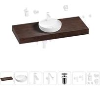 Комплект мебели для ванной комнаты с раковиной Wellsee Genuine Tree 201016745