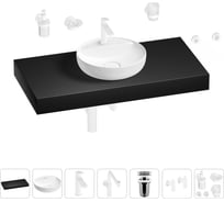 Комплект мебели для ванной комнаты с раковиной Wellsee Genuine Tree 201016705