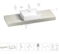 Комплект мебели для ванной комнаты с раковиной Wellsee Genuine Tree 201018695