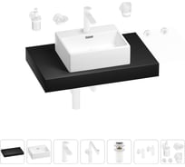 Комплект мебели для ванной комнаты с раковиной Wellsee Genuine Tree 201018325