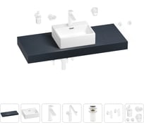 Комплект мебели для ванной комнаты с раковиной Wellsee Genuine Tree 201018405