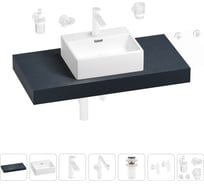 Комплект мебели для ванной комнаты с раковиной Wellsee Genuine Tree 201018345