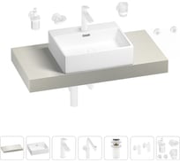 Комплект мебели для ванной комнаты с раковиной Wellsee Genuine Tree 201018575