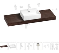 Комплект мебели для ванной комнаты с раковиной Wellsee Genuine Tree 201018725