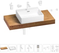Комплект мебели для ванной комнаты Wellsee Genuine Tree с раковиной 201018595