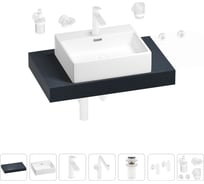 Комплект мебели для ванной комнаты Wellsee Genuine Tree с раковиной 201018525