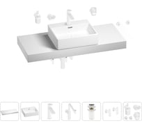 Комплект мебели для ванной комнаты Wellsee Genuine Tree с раковиной 201018675