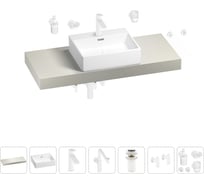 Комплект мебели для ванной комнаты с раковиной Wellsee Genuine Tree 201018635