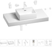 Комплект мебели для ванной комнаты с раковиной Wellsee Genuine Tree 201018375