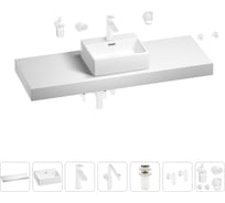 Комплект мебели для ванной комнаты Wellsee Genuine Tree с раковиной 201018495