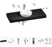 Комплект мебели для ванной комнаты Wellsee Genuine Tree с раковиной 201016451