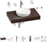 Комплект мебели для ванной комнаты с раковиной Wellsee Genuine Tree 201016171 1