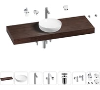 Комплект мебели для ванной комнаты с раковиной Wellsee Genuine Tree 201016531
