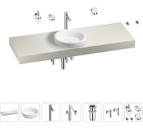 Комплект мебели для ванной комнаты с раковиной Wellsee Genuine Tree 201015991