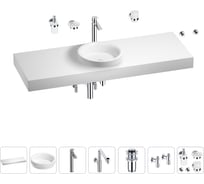 Комплект мебели для ванной комнаты Wellsee Genuine Tree с раковиной 201016071