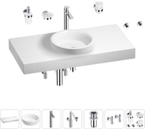 Комплект мебели для ванной комнаты с раковиной Wellsee Genuine Tree 201015831