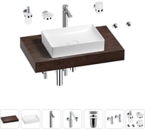 Комплект мебели для ванной комнаты с раковиной Wellsee Genuine Tree 201017251