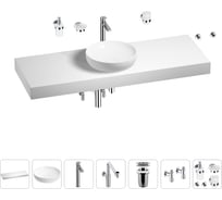 Комплект мебели для ванной комнаты Wellsee Genuine Tree с раковиной 201016551