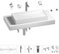 Комплект мебели для ванной комнаты с раковиной Wellsee Genuine Tree 201017751