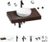 Комплект мебели для ванной комнаты с раковиной Wellsee Genuine Tree 201016172 1