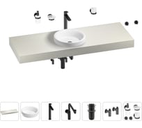 Комплект мебели для ванной комнаты с раковиной Wellsee Genuine Tree 201015992