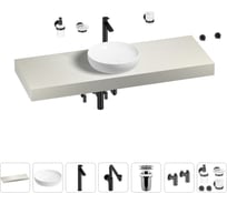 Комплект мебели для ванной комнаты с раковиной Wellsee Genuine Tree 201016472