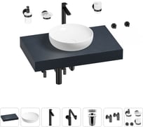 Комплект мебели для ванной комнаты Wellsee Genuine Tree с раковиной 201016132