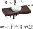 Комплект мебели для ванной комнаты с раковиной Wellsee Genuine Tree 201016292 1