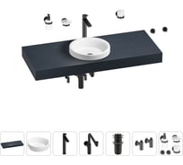 Комплект мебели для ванной комнаты с раковиной Wellsee Genuine Tree 201015892