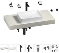 Комплект мебели для ванной комнаты с раковиной Wellsee Genuine Tree 201017312